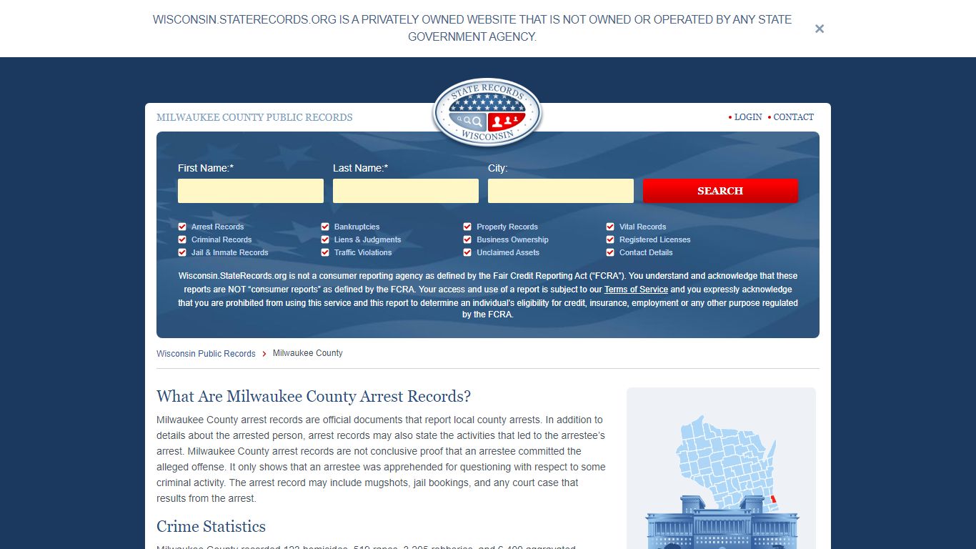 Milwaukee County Arrest, Court, and Public Records | StateRecords.org